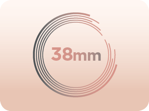 38 mm de diamètre, gros diamètre, taille de boucle, grosses boucles