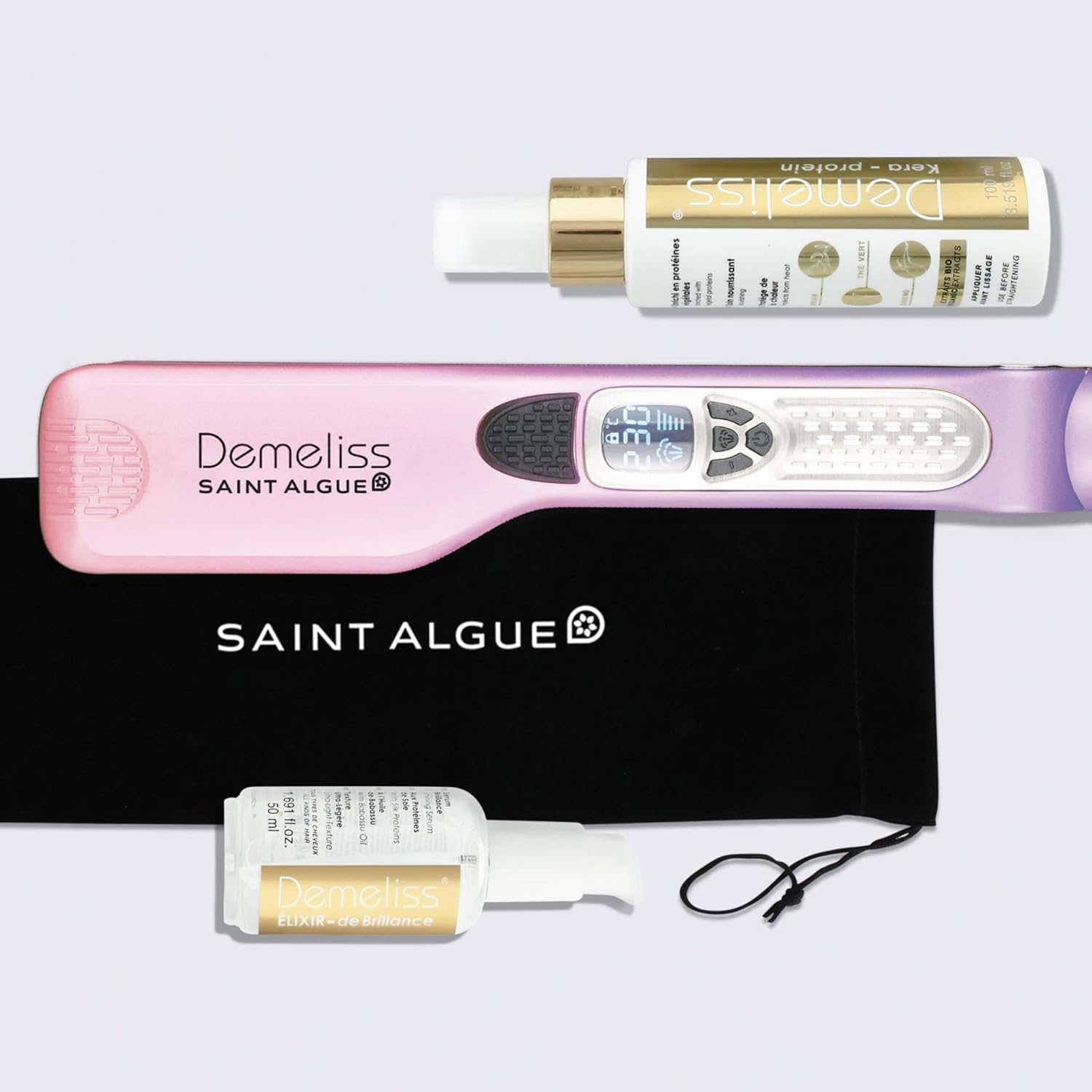 Demeliss - Coffret Lisseur Vapeur Dreams Edition - Lissage haute performance, soins inclus, pour tous cheveux