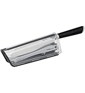 Tefal K25790 Eversharp Couteau Santoku + Aiguiseur de couteaux Système d'affûtage intégré Cuisine polyvalente
