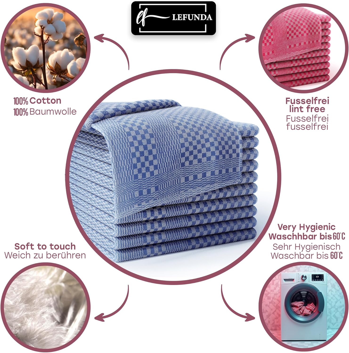 LEFUNDA - tablier cuisine ajustable, 3 poches, étanche, longues lanières