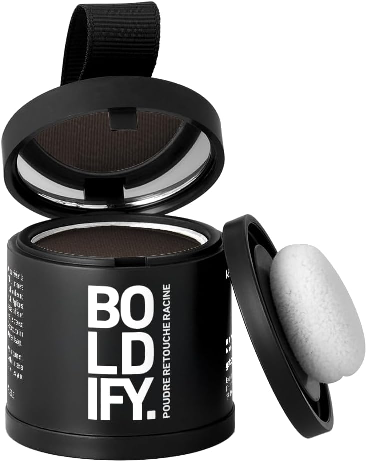 BOLDIFY - poudre racines cheveux - 10g - couvre gris, marron foncé, résultat naturel