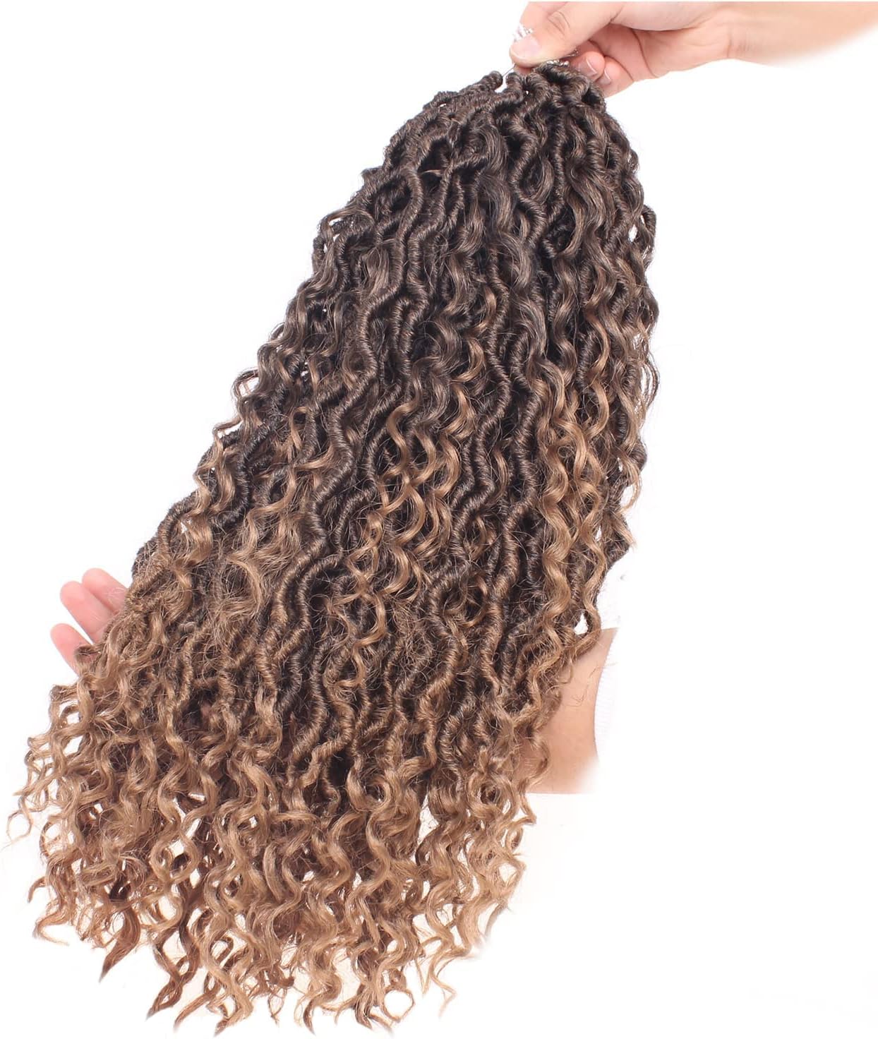 Xtrend - River Goddess Faux Locs 18” - 8 paquets, 14 brins, bouclés, T27