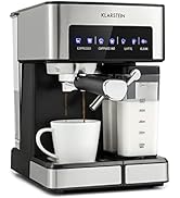 KLARSTEIN Arabica Comfort - Cafetière, Machine à café, Machine expresso, Pression 20 bars, Réserv...