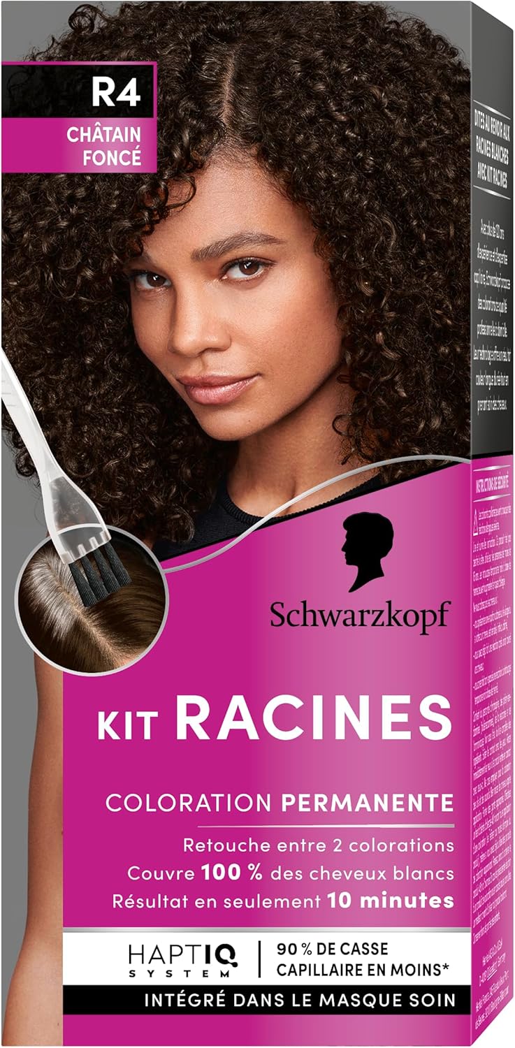Schwarzkopf - Kit Racines - permanente nourrissante - châtain foncé - R4