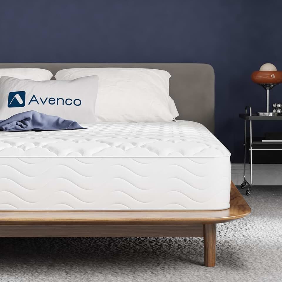 Avenco - matelas 90x190 - ressorts ensachés, mousse confort, soutien lombaire, 20cm