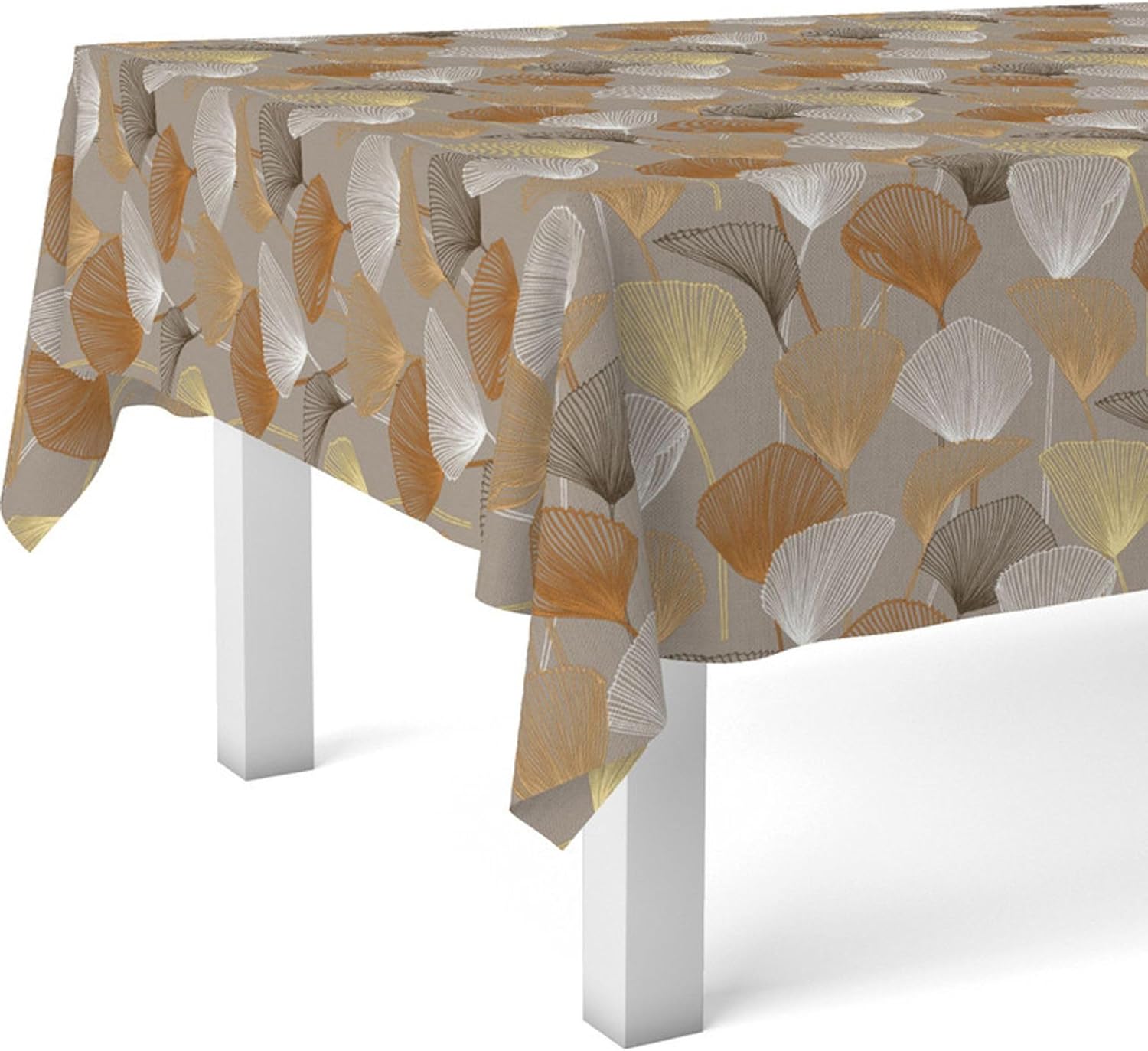 Nappe en toile cirée - rectangulaire 180x140cm - anti-taches, imperméable, facile à entretenir, marron