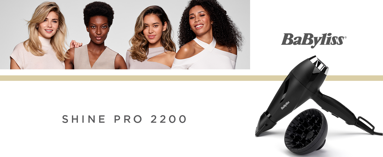 BaByliss, sèche-cheveux, Shine Pro 2200, 6713DE, fabrication italienne, diffuseur, concentrateur
