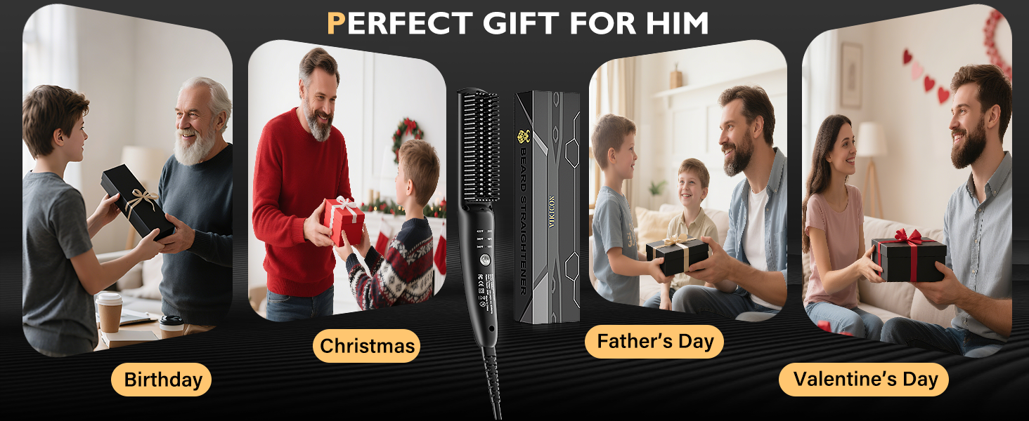 Le texte indique « CADEAU PARFAIT POUR LUI ». Image à panneaux multiples montrant des scènes de rencontres sociales dans ce qui semble être le cadre d'une maison ou d'une fête.