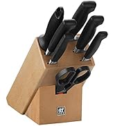 ZWILLING Bloc de Couteaux (8 pièces), Hêtre, série Four Star