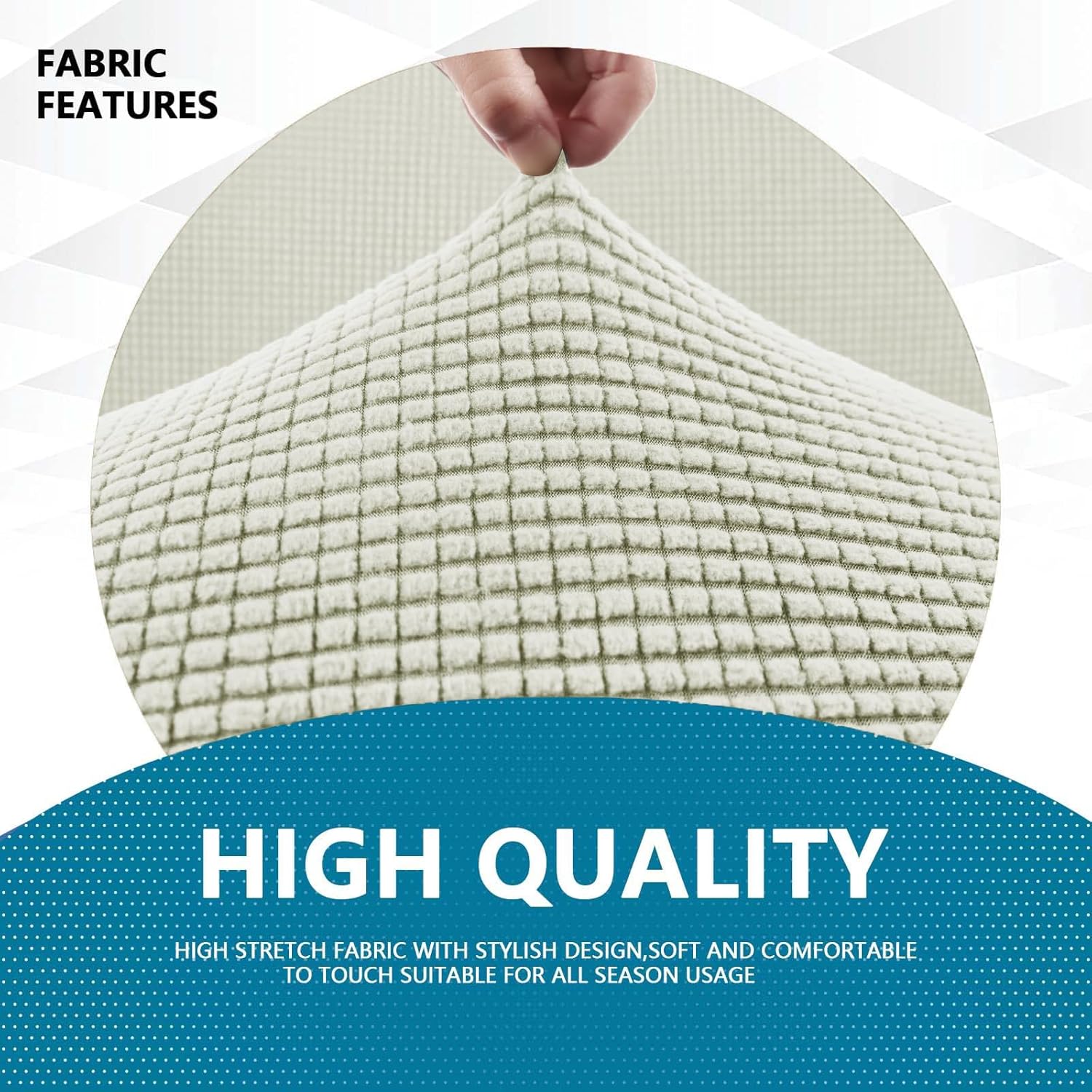 Housse canapé 3 places extensible, moderne, antidérapante, lavable