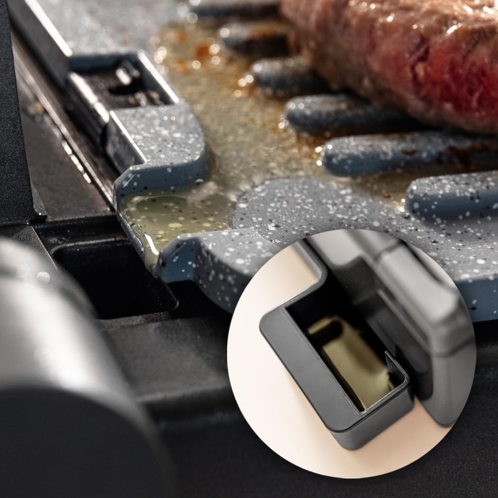 Cecotec - Rockn'Grill Bistro - grille électrique, 2400W, plaques indépendantes, cuisson saine