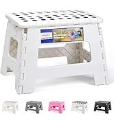 HOUSE DAY Tabouret Pliant et Portable pour Enfants et Adultes, Petit Marchepied Pliable Plastique...