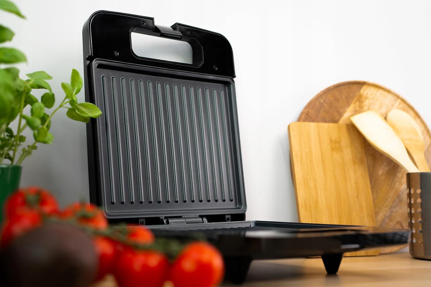 Grill panini inox compact 31,9x26,1 cm 1400W plaques antiadhésives