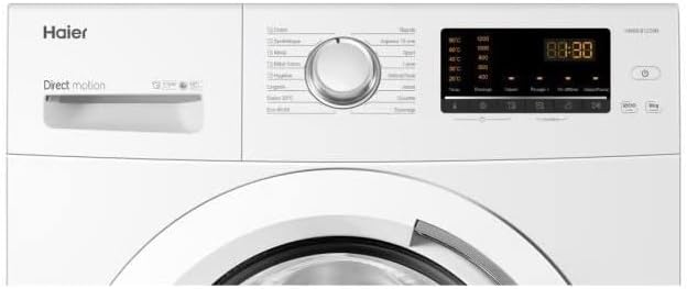 Haier - lave-linge série Direct Motion - 8 kg, 1200 trs/min, vapeur, classe A, anti-bactérien - HW80-B1239N-FR