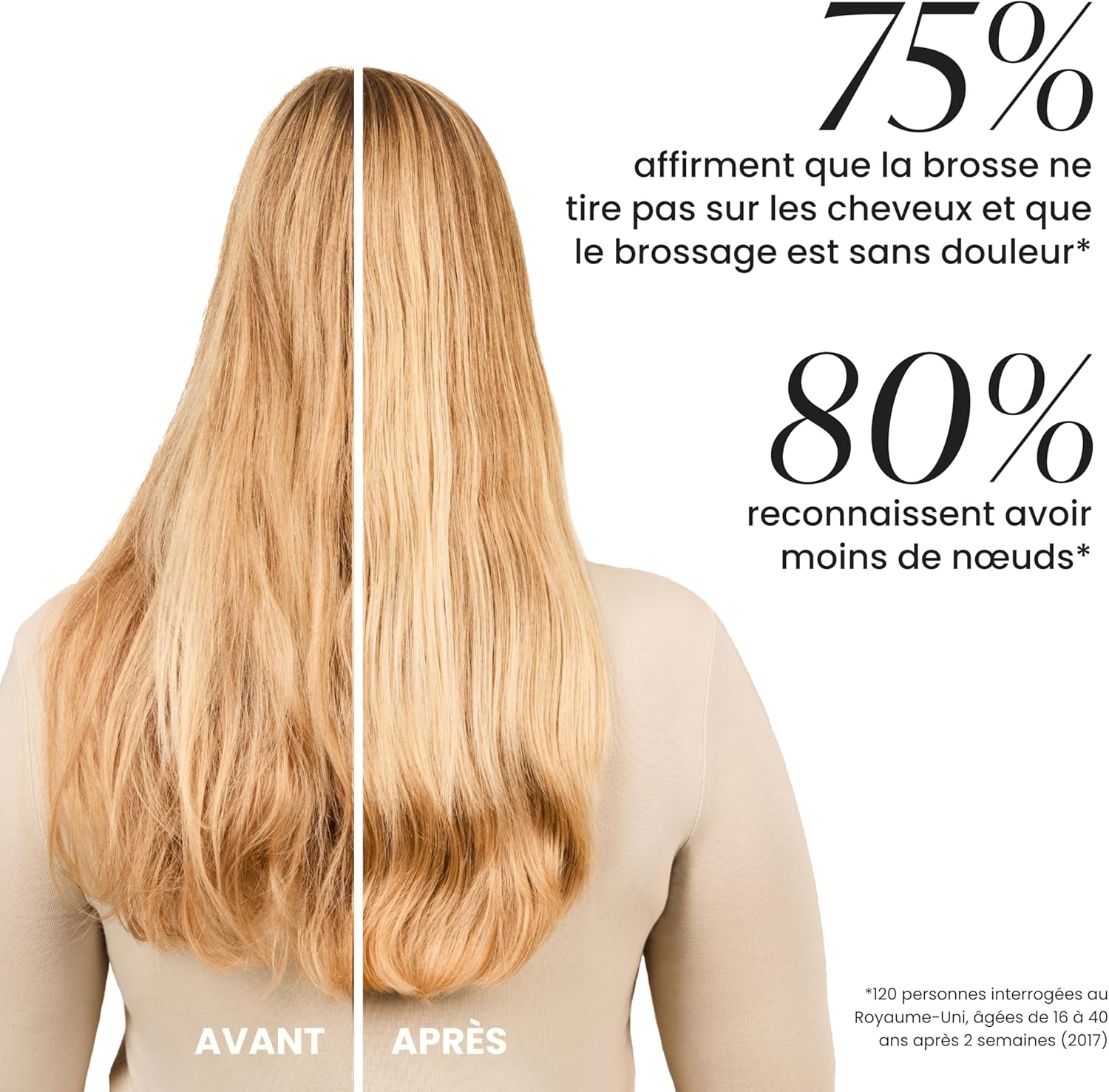 Tangle Teezer - Ultimate Detangler - démêlante, cheveux secs/mouillés, picots 2 niveaux, réduit casse, rose