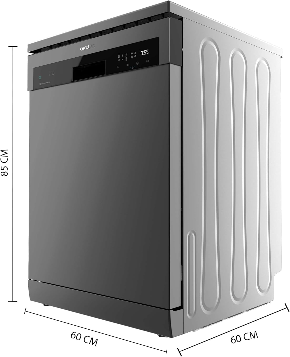 Cecotec - Bolero Aguazero 6500 Dark - 60 cm - 15 couverts, 6 programmes, moteur Inverter Plus