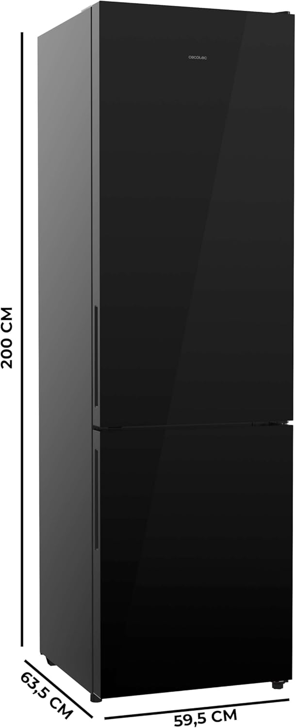 Cecotec - Bolero CoolMarket 356L, 200x59,5 cm, Multi Airflow, E, 356i Black Glass D