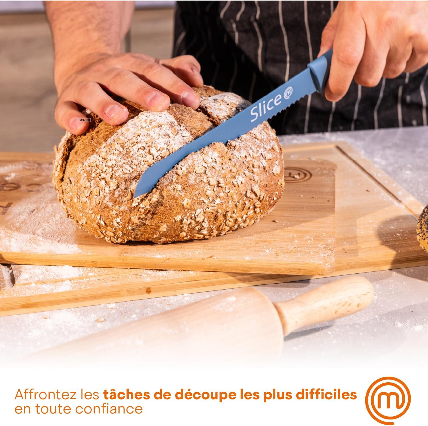 MasterChef - Cuisine Azure - set 5 pièces inox, poignées confortables, antirouille