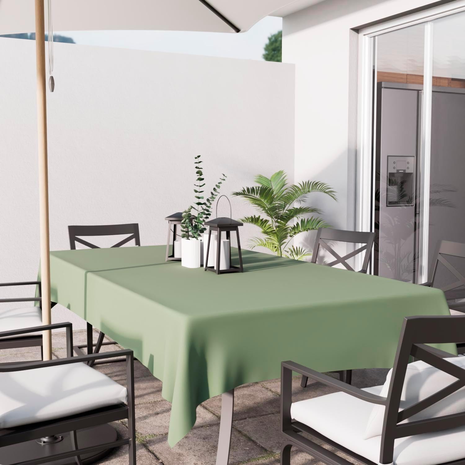 Soleil d’Ocre - Nappe rectangle anti-taches - 160x270 cm polyester kaki