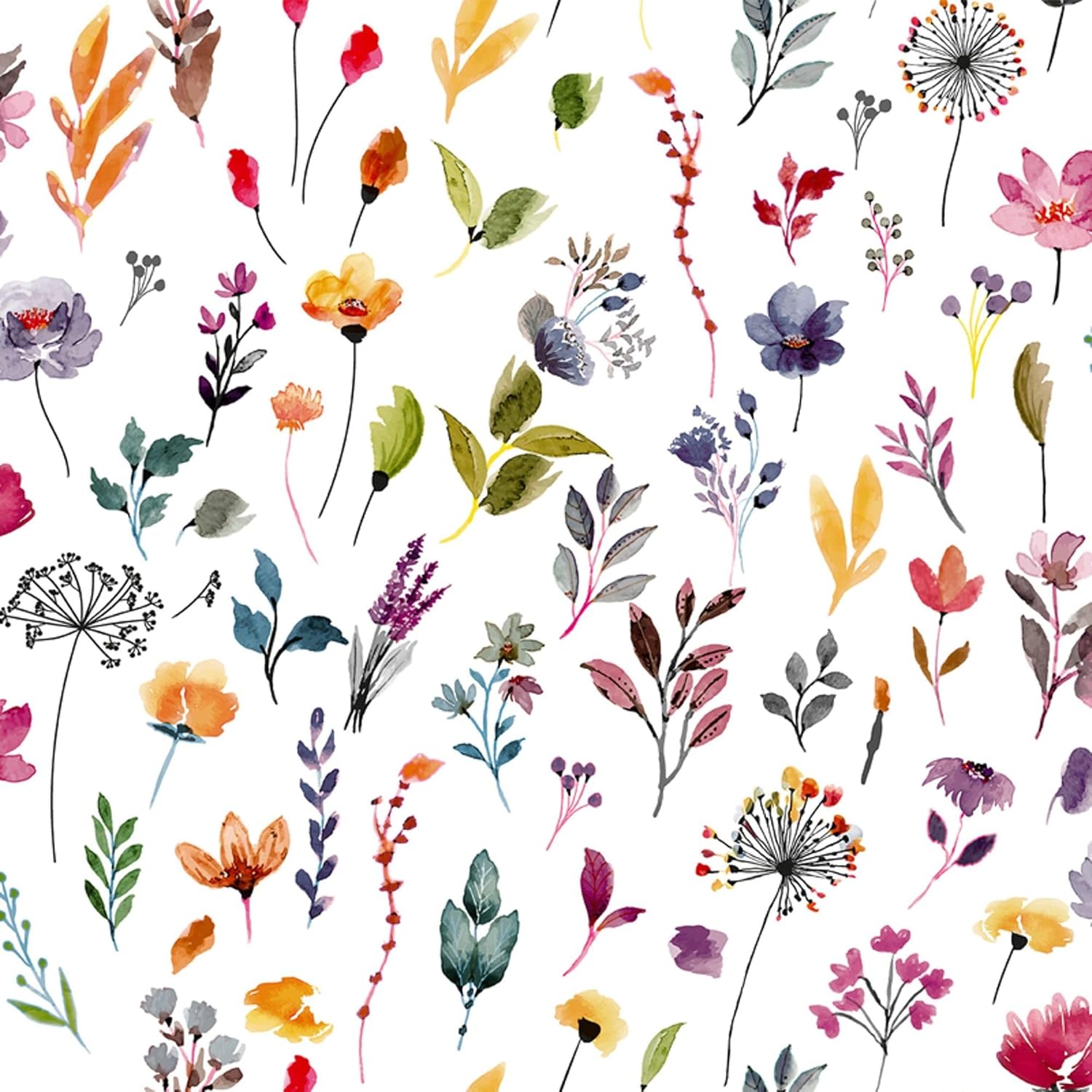 Nappe en toile cirée - Garden Fleurs - 200x140 cm - imperméable, anti-taches, facile d'entretien