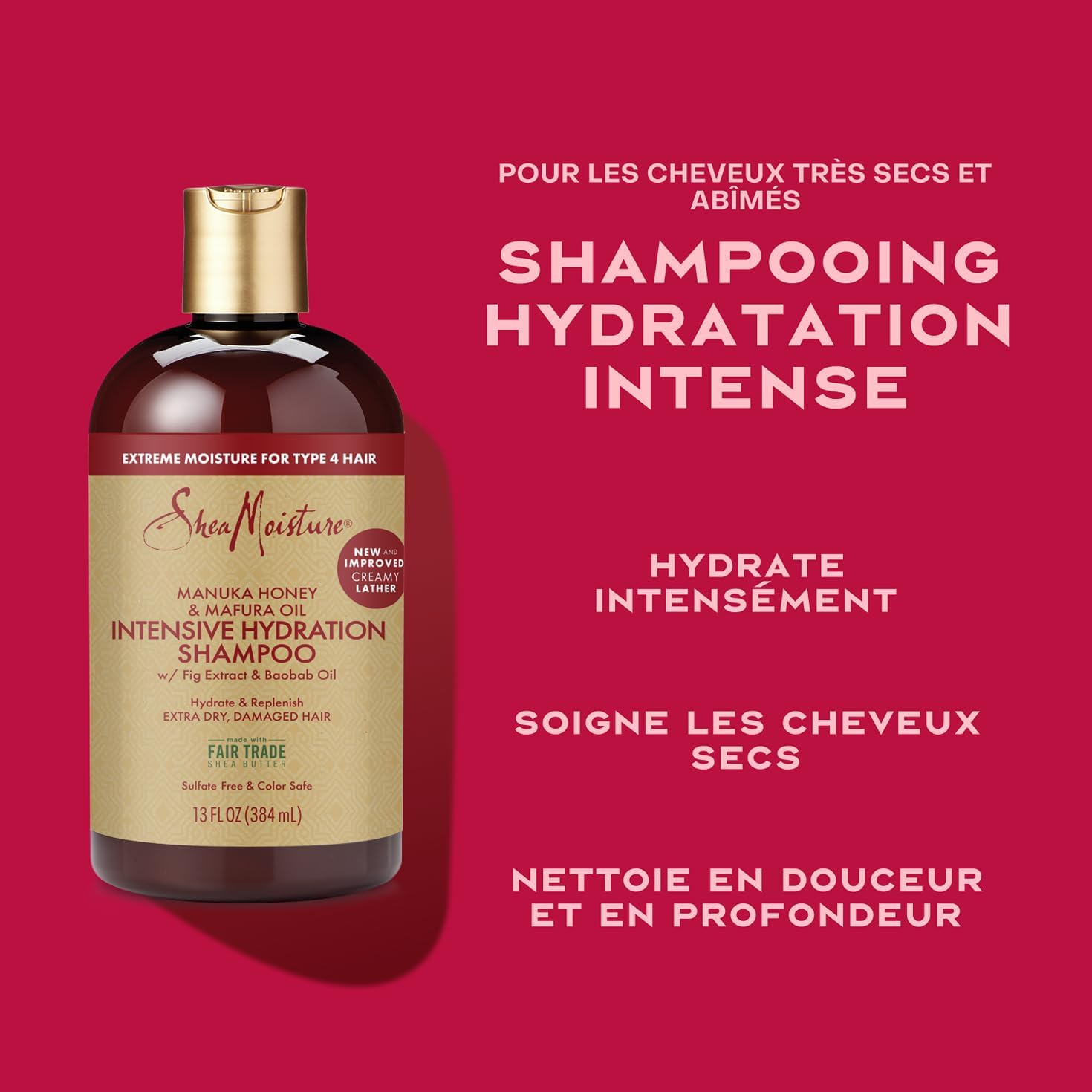 SheaMoisture - Manuka/Mafura Hydratant - 384ml/355ml - cheveux secs