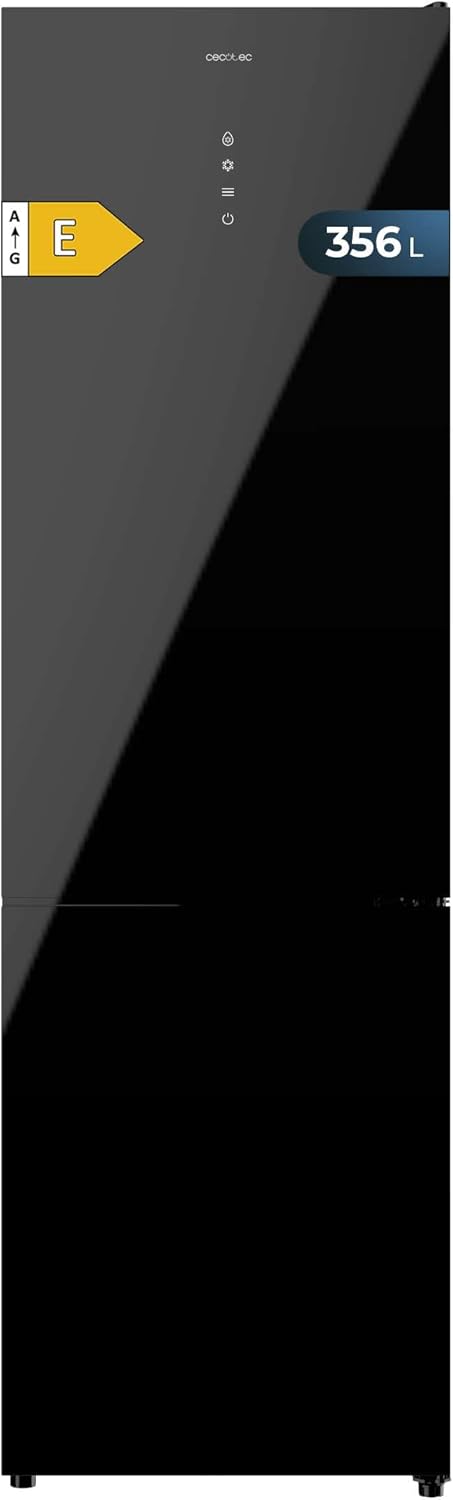 Cecotec - Bolero CoolMarket Combi - 356L, No-Frost, Multi Airflow, mode Vacances, classe E, tiroir humidité - 356 Black 