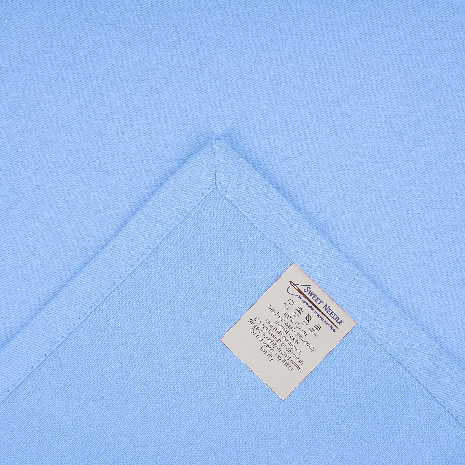 Sweet Needle - Lot de 12 serviettes 45x45 cm coton épais, coins arrondis