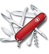 Victorinox Huntsman Couteau de poche (15 fonctions, grande lame, ciseaux, scie à bois, tournevis)