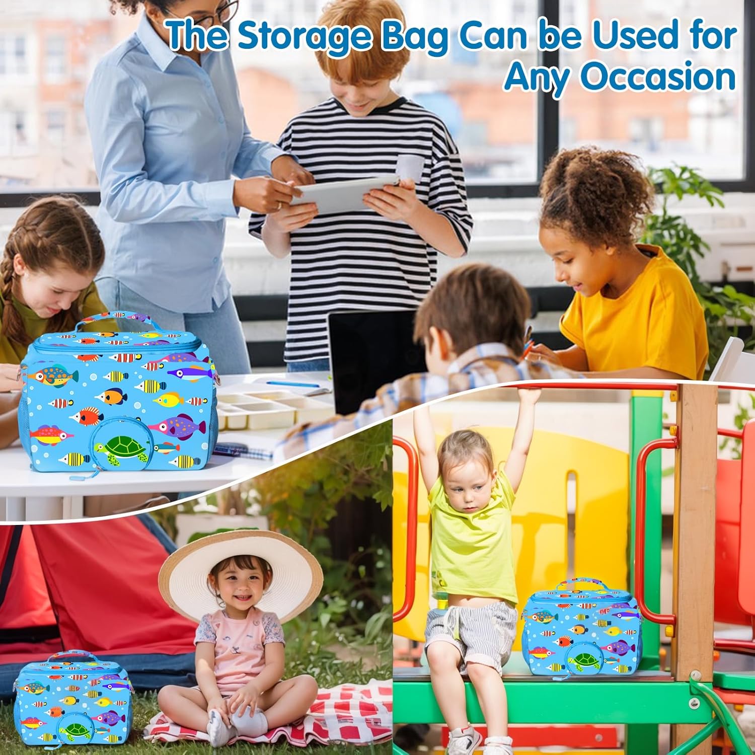 Étui de transport pour Toniebox - bleu - rangement Tonies, accessoires, sangle ajustable