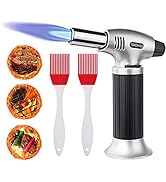 Flintronic Chalumeau de cuisine avec 2 brosses en silicone, chalumeau à souder Siche...
