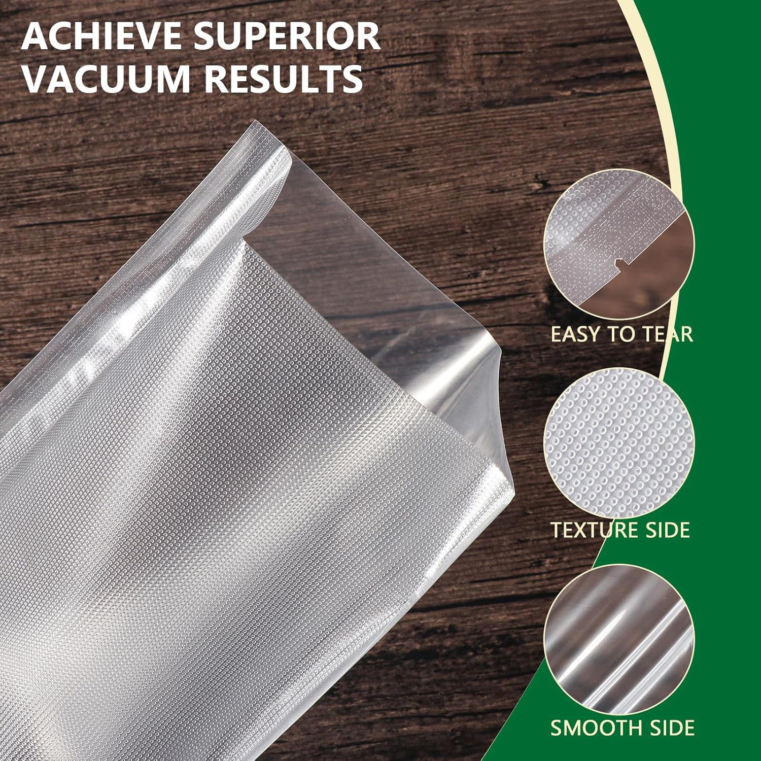 Vinabo - sacs gaufrés - 20x30 cm - 100 sachets sous vide, cuisson