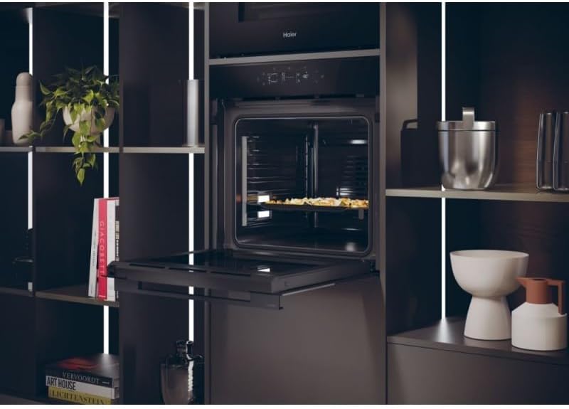 Haier - Four H6 - 78L, classe A++, noir, grande capacité - ID46G3YTB