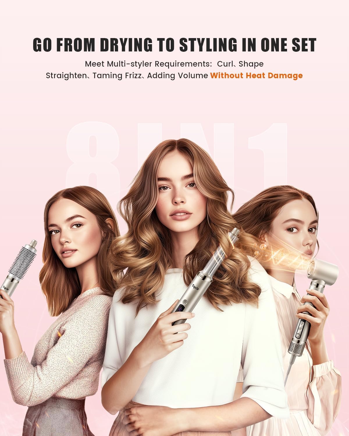 Air Styler 8 en 1 - FlexStyle - étui inclus - boucleurs, brosses