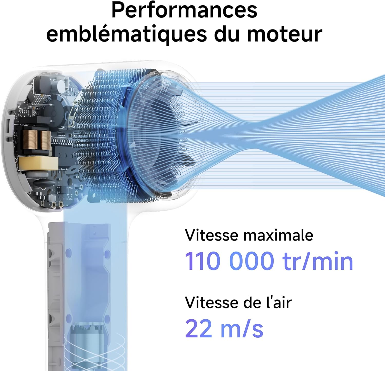 Laifen - Neo - Sèche-cheveux 390g - ions négatifs, 59dB, brushless 110k tr/min