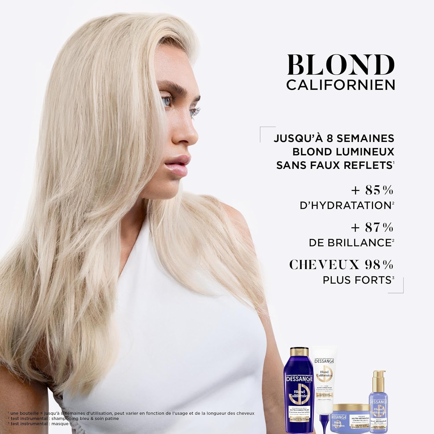 Dessange - Nutri-Illuminant Blond Californien - 2x280ml - Nourrit, illumine cheveux blonds