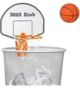 KrockaZone. Mini panier de basket pour la poubelle/corbeille à papier avec petite balle - Amusant pour la chambre...