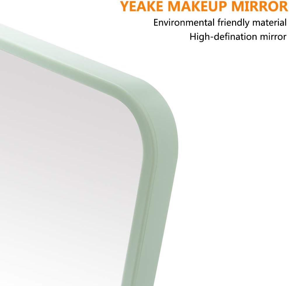 YEAKE - miroir de maquillage portable - 20,3 cm - pliable, support métal, réglable 90°