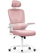 Chaise de Bureau Ergonomique: Fauteuil Bureau avec Support Lombaire en C,Dossier et Appui-tête Ré...