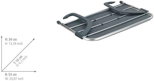 Maximex - Sèche-linge 2en1 - argent brillant - tablette intégrée