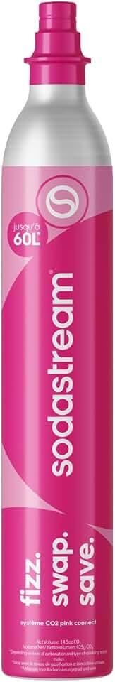 Sodastream – Cylindre Quick Connect – 60L – Compatible Terra, Art, Duo, rose