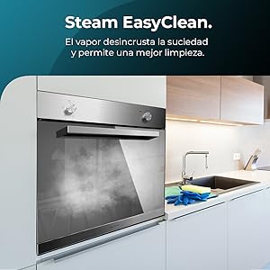 Energy class A / Steam Assist / Steam EasyClean / Cooling Fan / Steam Base X2 / Porte Full Glass