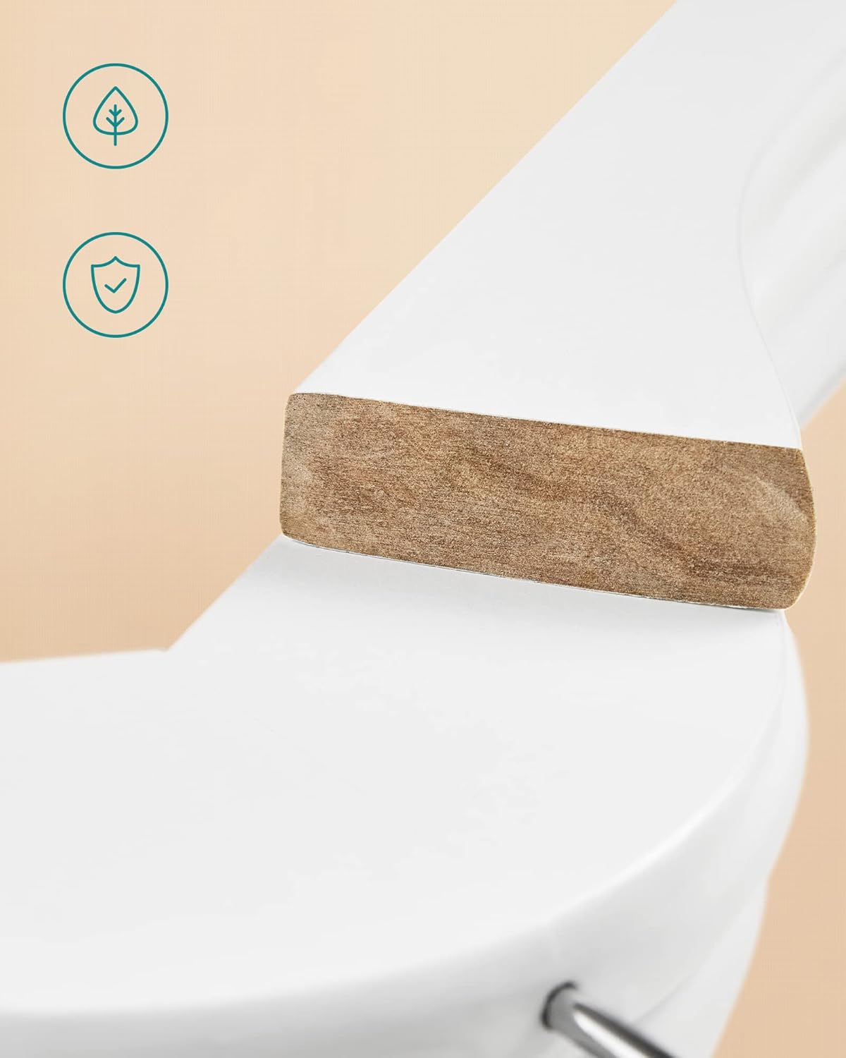 SONGMICS - cintres bois, lot de 20, antiglisse, pivotant 360°, CRW03W-20