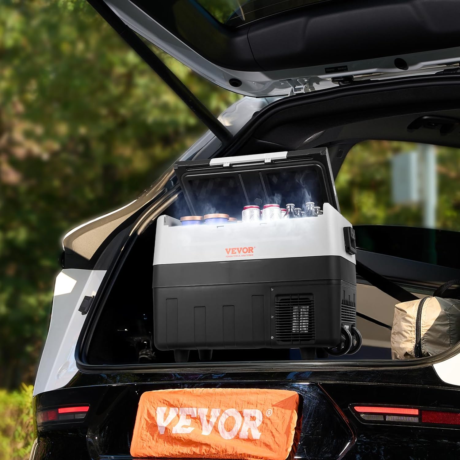 VEVOR - Glacière portable 45L - double zone, -20°C à 10°C, 0,6 kWh, 12/24V, 100-240V