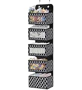 Veronly Organiseur de porte de salle de bain suspendu pour chambre d'enfant 5 grandes poches