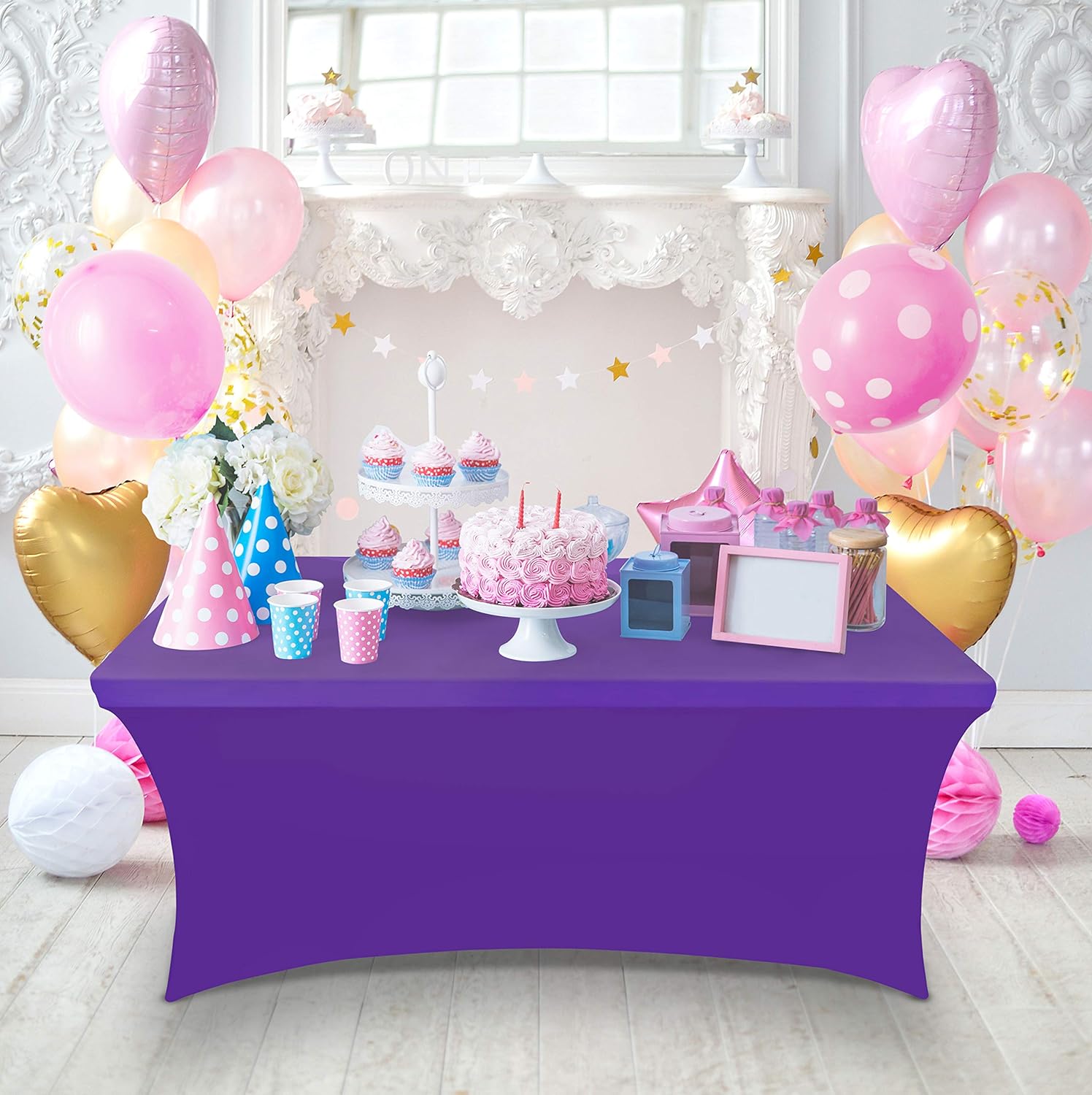 Utopia Kitchen - nappe extensible - 183 cm - polyester/spandex, lavable, infroissable, lot de 2