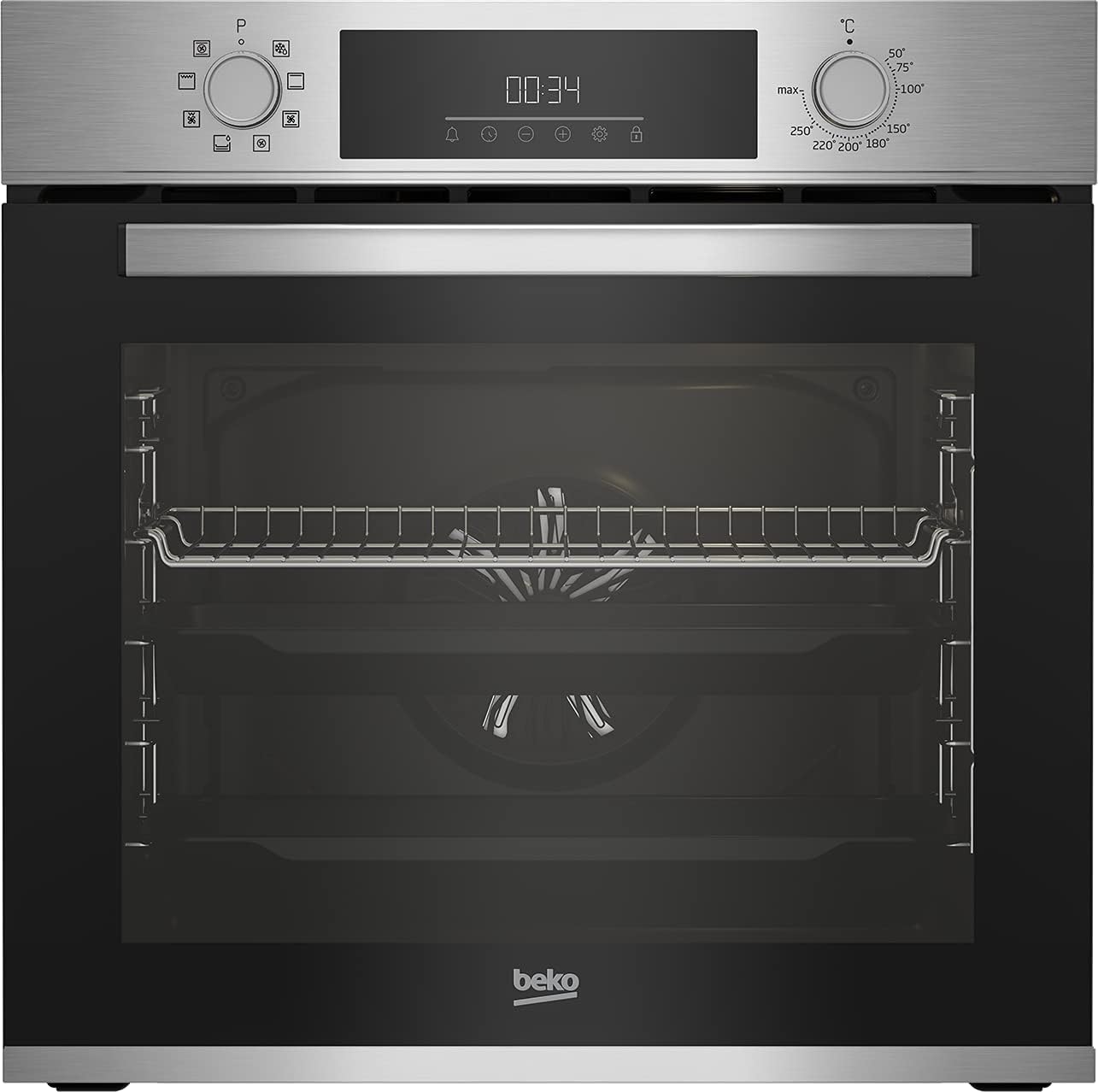 Beko - four encastrable série BBIM - 72L, 8 fonctions, écran LED, 59.5x59.4x56.7cm, Classe A+ - BBIM12300XCE