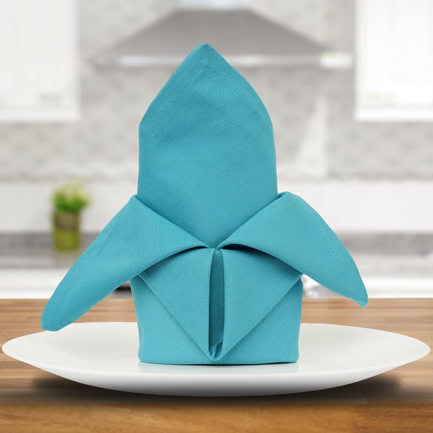 Sweet Needle - serviettes de table, 45x45 cm, coton épais, coins arrondis, lot de 12