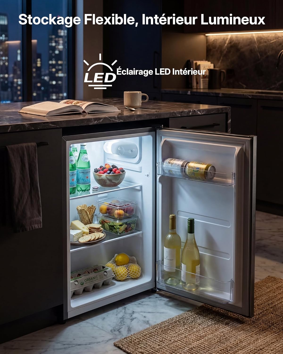 Upstreman - CR71 série - 71L, 40dB, 7 réglages, LED, économe, CR71-Gris Foncé