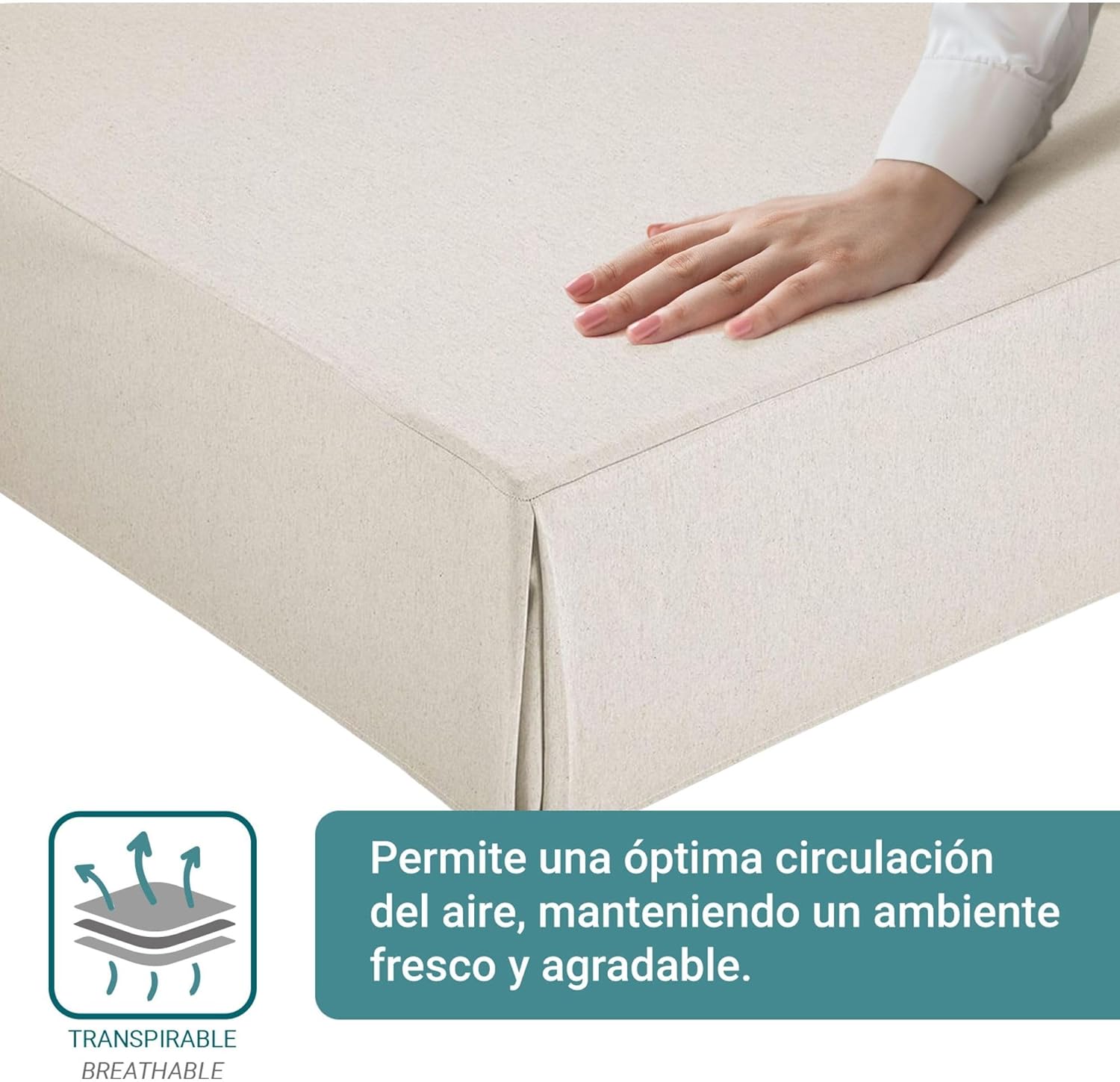 Protège-canapé - 180x190/200 cm - ivoire, antidérapant, respirant