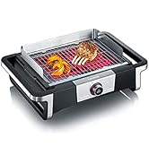 Barbecue électrique SEVERIN SENOA DigitalBOOST pour intérieur et extérieur, barbecue de table avec grill rapide...